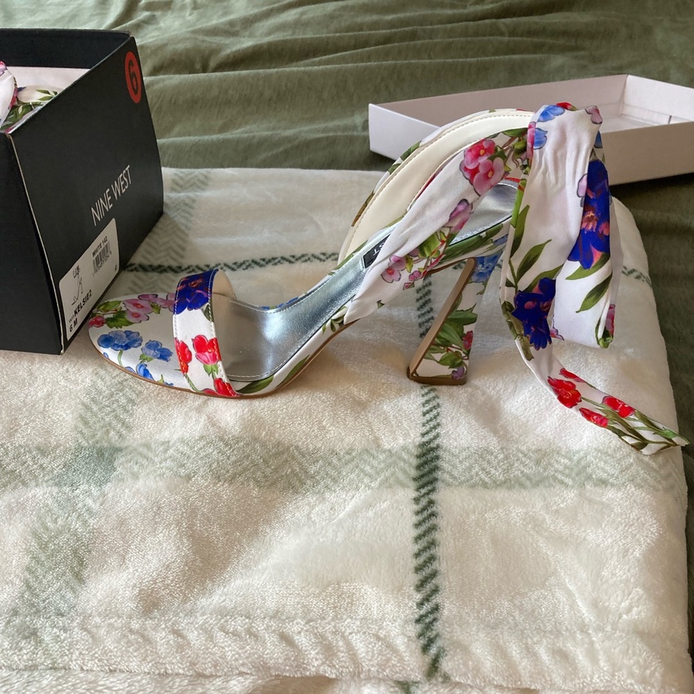 Nine West Floral Heels